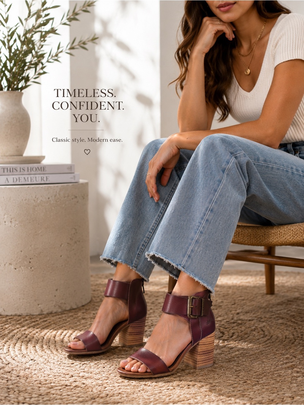 Brown Block Heel Sandal - Blowfish